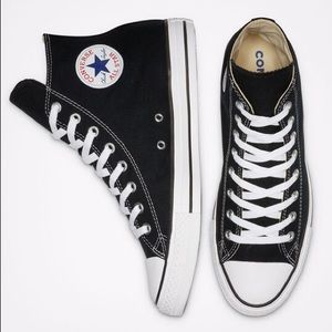 UNISEX Black High Top Converse Sneakers